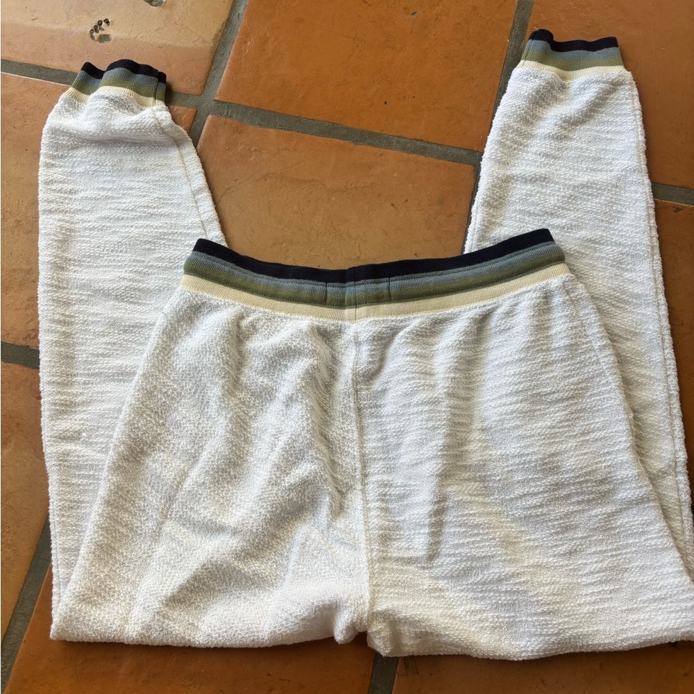 Sol Angeles White Terry cloth joggers size medium - Picture 6 of 6